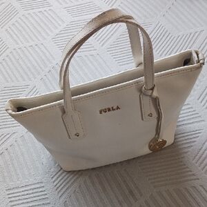 Furla Ivory Leather Tote Bag